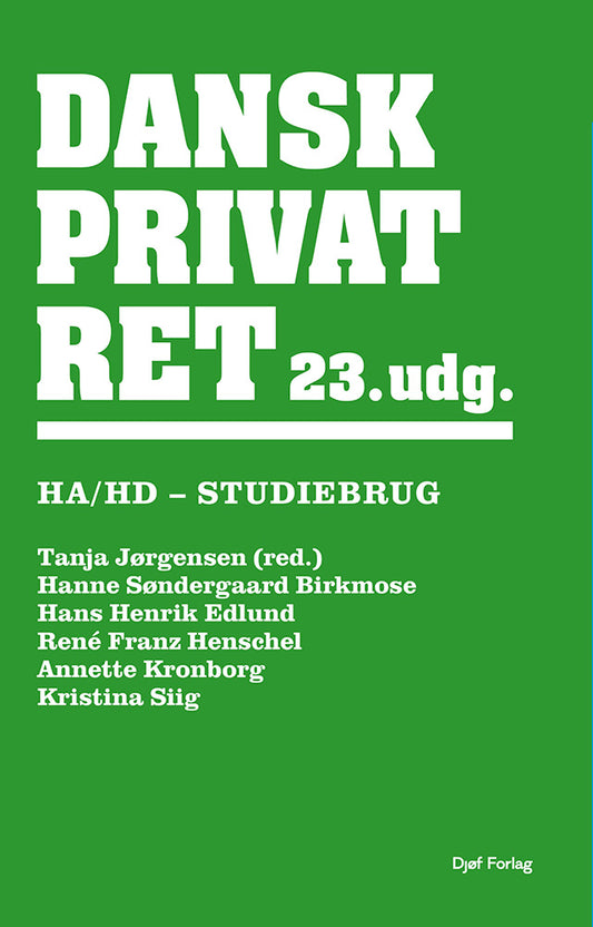 Dansk Privatret 23. UDGAVE ǀ HA/HD - STUDIEBRUG