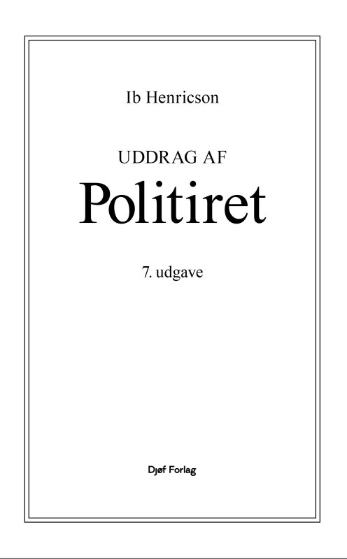 Uddrag af Politiret