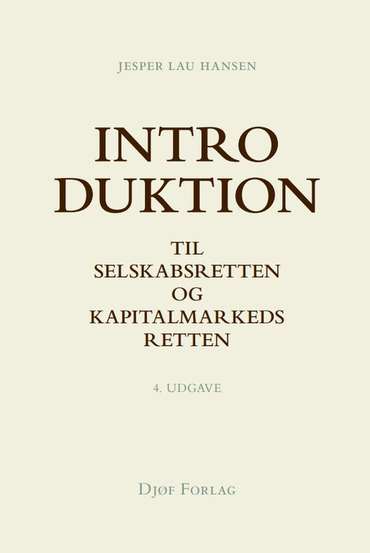 Introduktion til selskabsretten og kapitalmarkedsretten