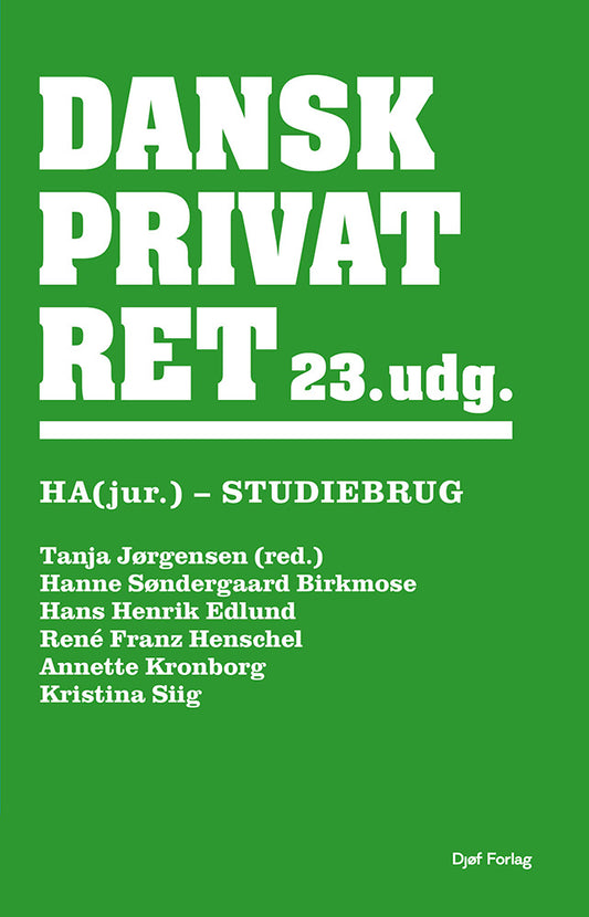 Dansk Privatret 23. UDGAVE ǀ HA(jur.) - STUDIEBRUG